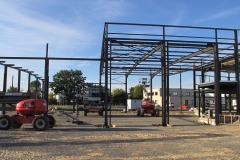 construction des nouveaux locaux Voyages Mauger  la Ferté Bernard