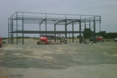 construction des nouveaux locaux Voyages Mauger  la Ferté Bernard